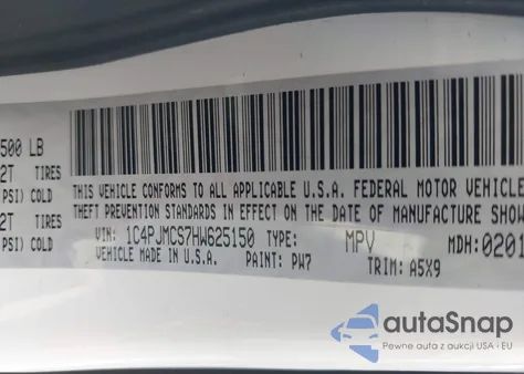 2017 Jeep Cherokee Latitude 4X4 из США, поврежденный, VIN 1C4PJMCS7HW625150